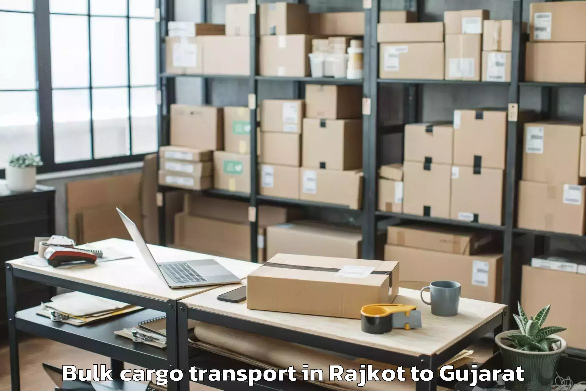 Hassle-Free Rajkot to Bhiloda Bulk Cargo Transport